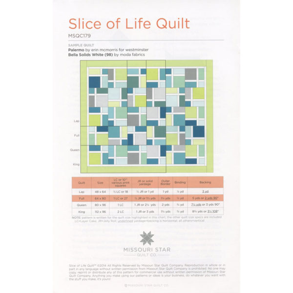 Slice Of Life Quilt Pattern By Missouri Star Missouri Star Quilt Co Wholesale