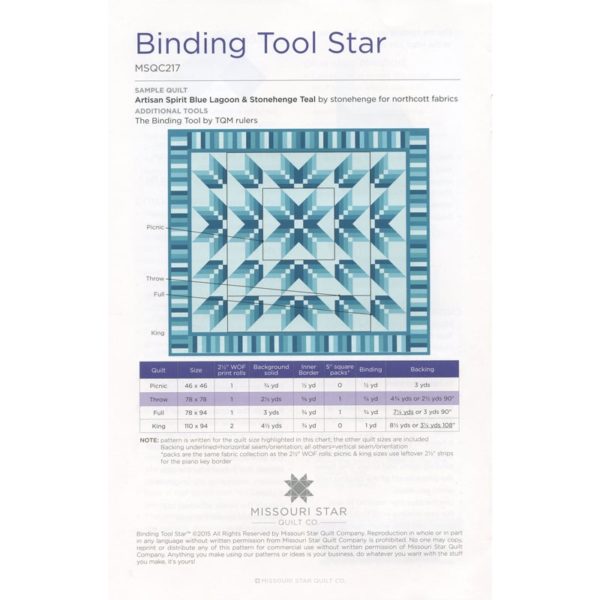 Binding Tool Star Quilt