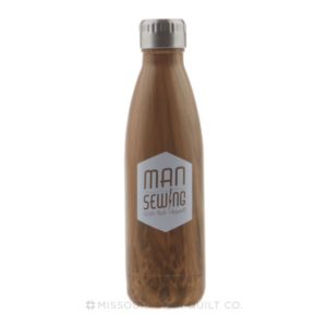 Man Sewing Rockit Stainless Steel Bottle - Wood Finish