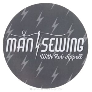 Man Sewing Magnet - Logo Gray
