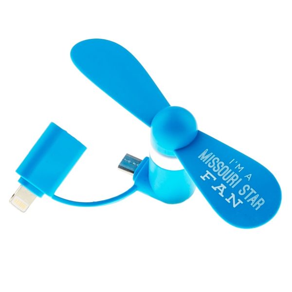 MSQC Cell Phone Fan - Blue