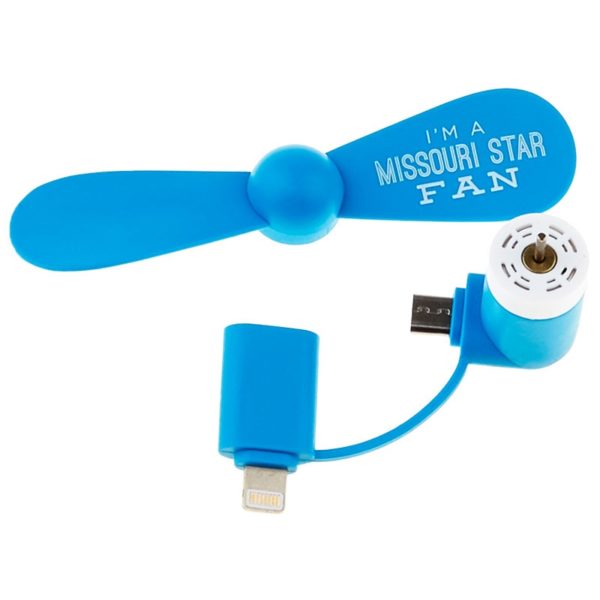 MSQC Cell Phone Fan - Blue