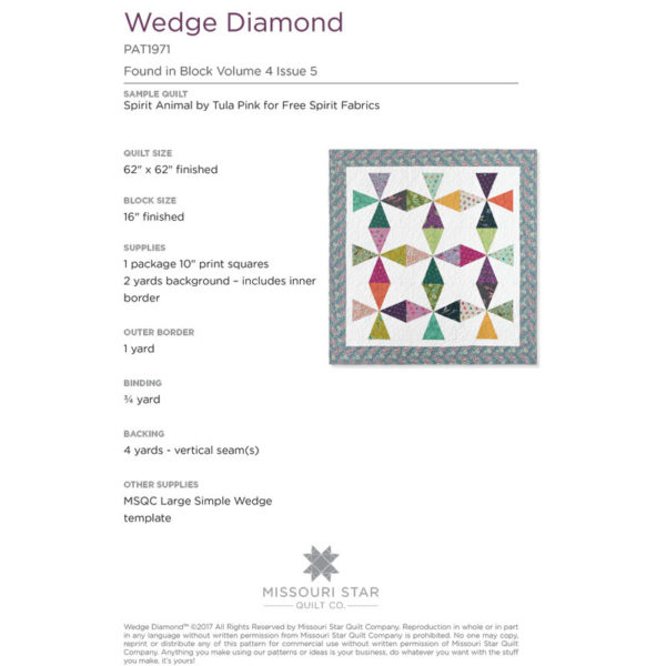 Wedge Diamond Pattern by MSQC
