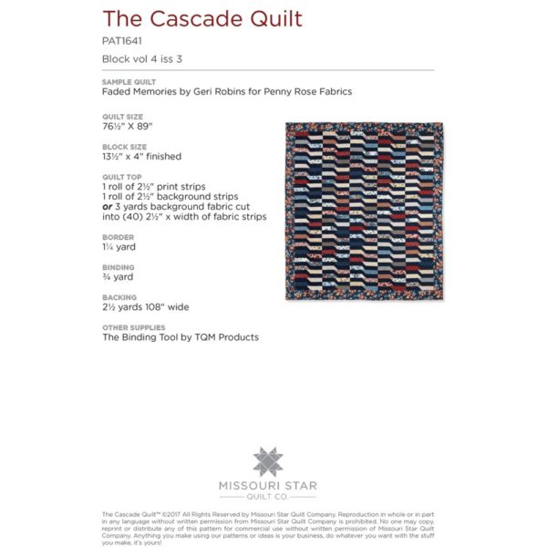 Cascade Quilt Pattern by MSQC